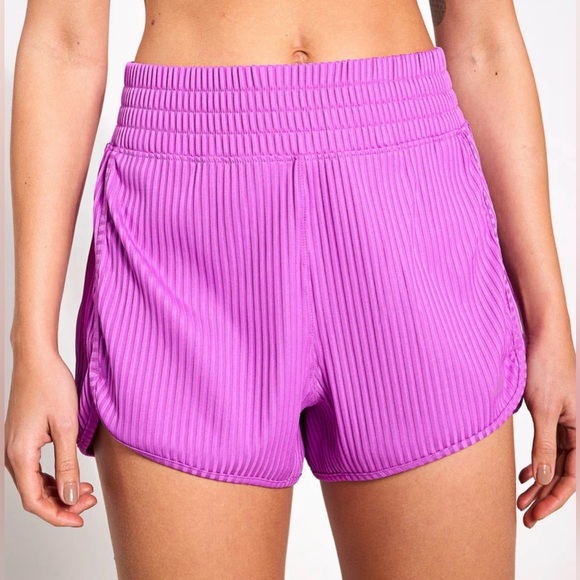 adidas Pants - Adidas Pacer Ribbed Training Shorts Purple Burst Size XS NWT